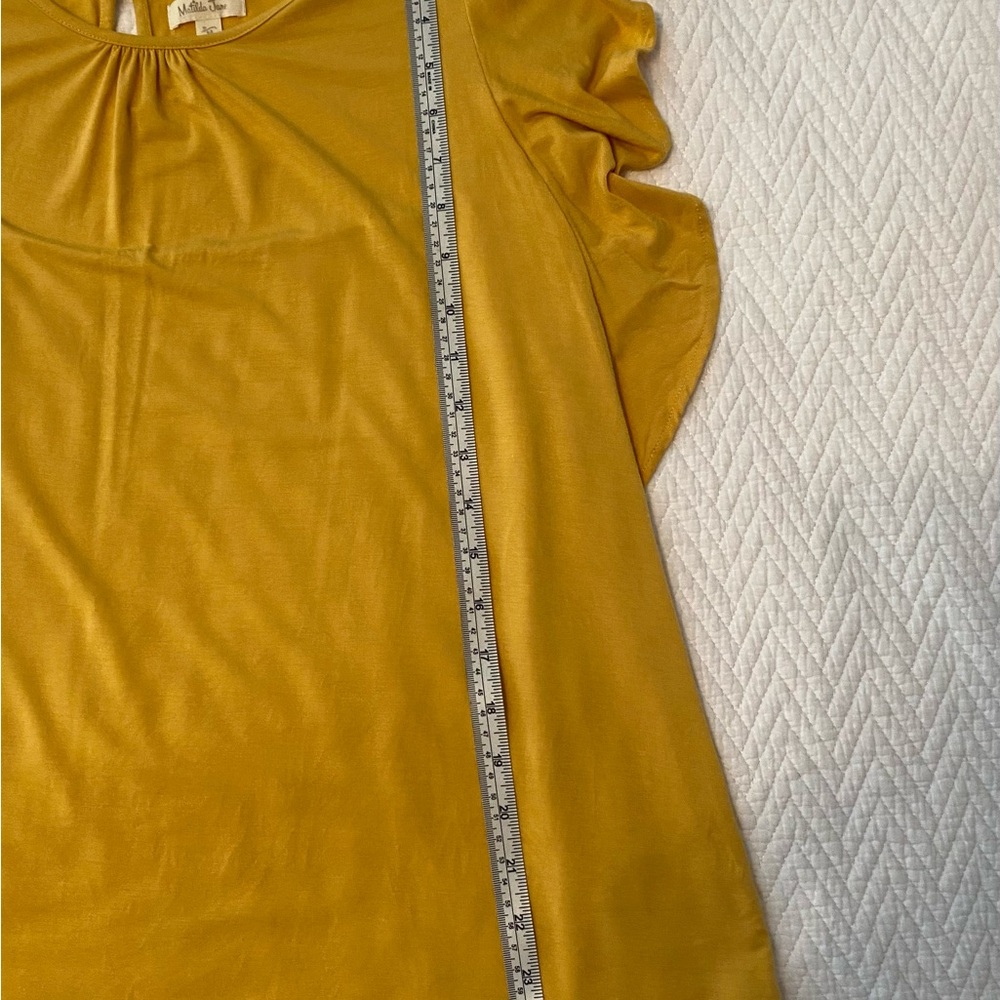 Mustard Yellow Ruffled Sleeve Top - Picture 3 of 4